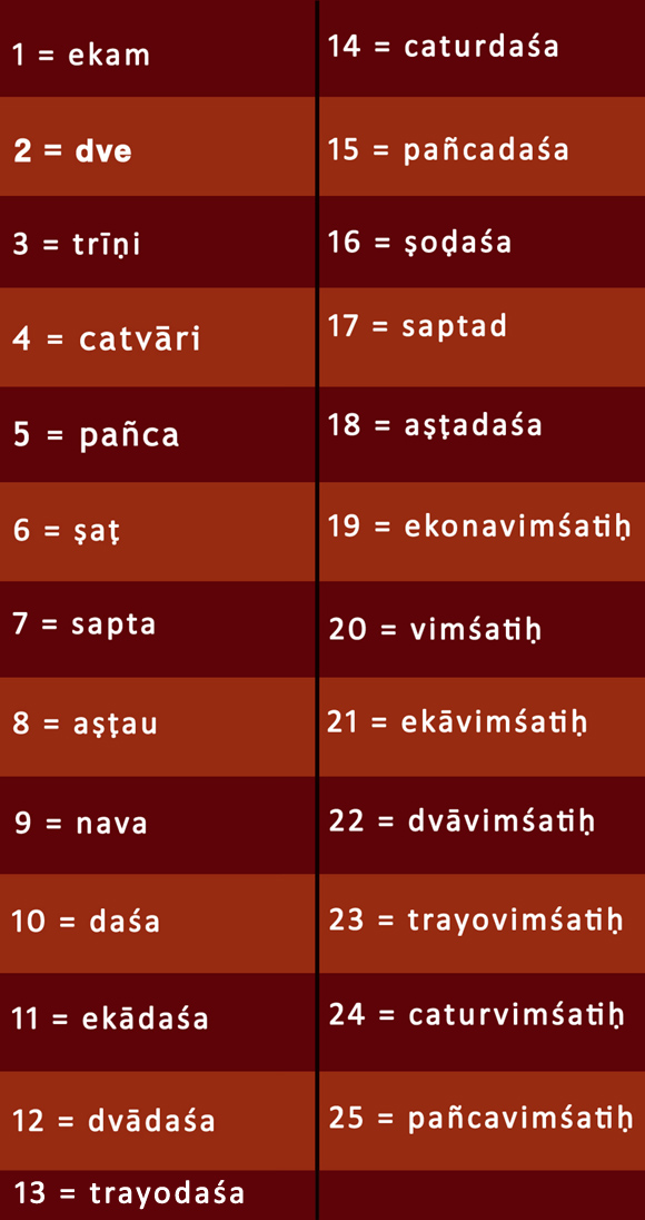 Sanskrit Counting